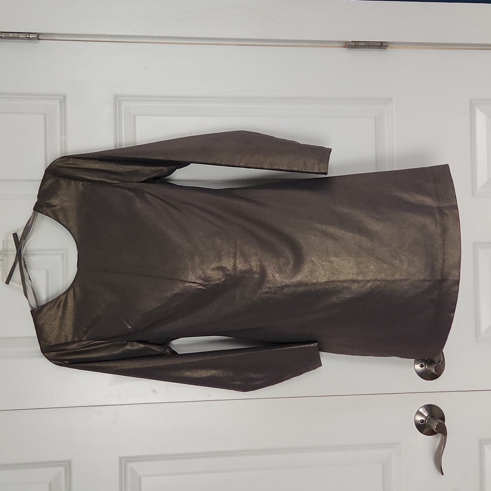 H&M metallic dress with low back